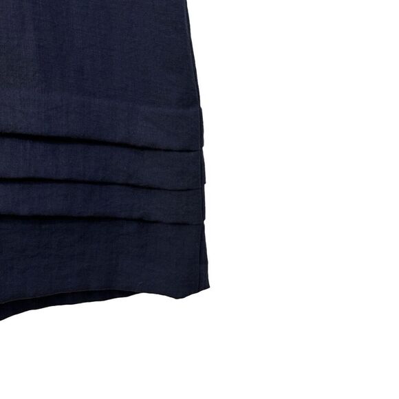 Nurture X-Large Dress Navy Blue V-Neck Short Sleeve Shift Rayon Nylon Womens - Picture 8 of 10